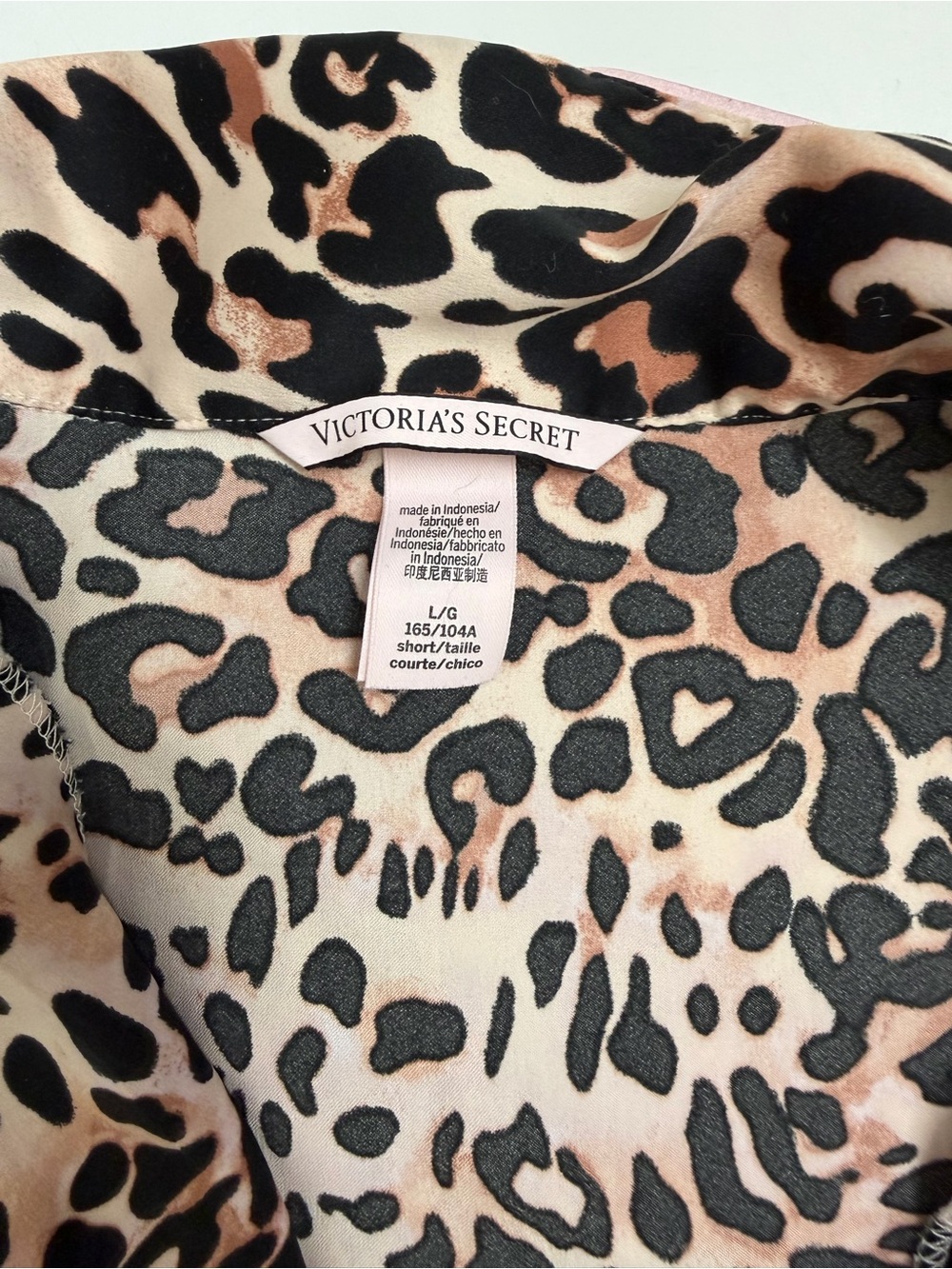 Victoria's Secret Pink Leopard Print Pajama Set Women's Large - Picture 2 of 13